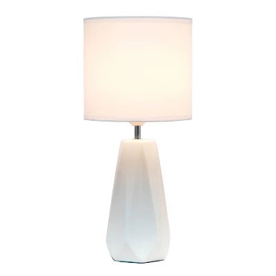 Ceramic Prism Table Lamp Off-White - Simple Designs 3 Ceramic Prism Table Lamp Off-White - Simple Designs