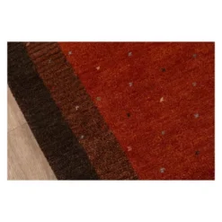 2'x3' Solid Knotted Accent Rug Paprika Red/Black - Momeni -Home Decor Store GUEST 47ece4df aa48 4f02 bf9d 10e2fc0dfea4