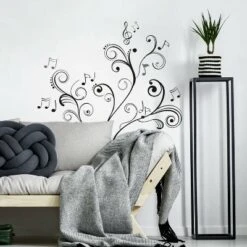 Music Note Scroll Peel And Stick Wall Decal Black - RoomMates -Home Decor Store GUEST 481dcb95 8c88 4a8e 9339 b7070f40155f