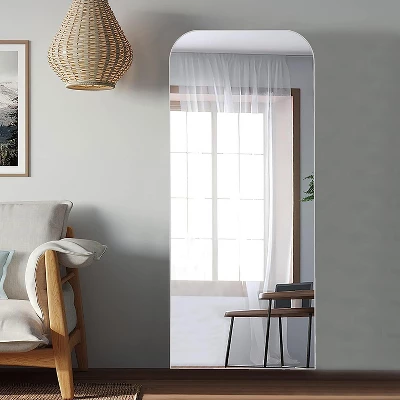 Krissy 64"×21" Designer Style Arch Wall Mirror- Aluminum Frame For Living Room, Bedroom, And Bathroom Décor-The Pop Home 4 Krissy 64"×21" Designer Style Arch Wall Mirror- Aluminum Frame For Living Room, Bedroom, And Bathroom Décor-The Pop Home - Image 2