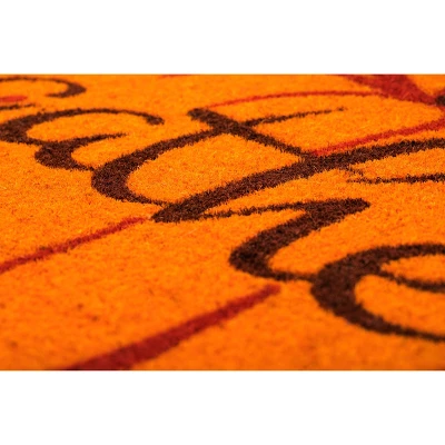 1'6" X 2'3" Festive Gather Pumpkin Shaped Indoor/Outdoor Coir Doormat Orange/Brown - Entryways 4 1'6" X 2'3" Festive Gather Pumpkin Shaped Indoor/Outdoor Coir Doormat Orange/Brown - Entryways - Image 2