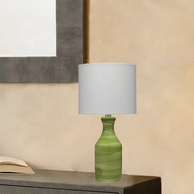 Bungalow Table Lamp With Shade Green (Includes LED Light Bulb) - Splendor Home 4 Bungalow Table Lamp With Shade Green (Includes LED Light Bulb) - Splendor Home - Image 2