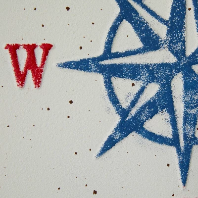 Set Of 4 Metal Sail Boat Speckled Wall Decors With Anchor Compass And Ship Wheel Cream - Olivia & May 4 Set Of 4 Metal Sail Boat Speckled Wall Decors With Anchor Compass And Ship Wheel Cream - Olivia & May - Image 2