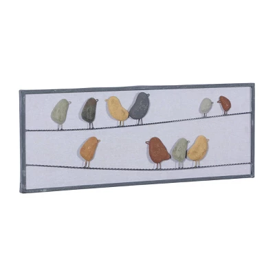 Metal Bird Wall Decor Multi Colored - Olivia & May 5 Metal Bird Wall Decor Multi Colored - Olivia & May - Image 3
