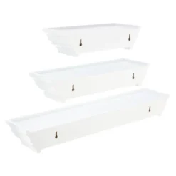 Madison Decorative Wall Ledge Shelf Set Of 3 - White