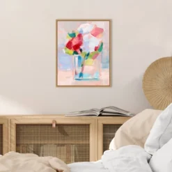 16" X 20" Abstract Flowers In Vase II By Ethan Harper Framed Canvas Wall Art - Amanti Art -Home Decor Store GUEST 4fd55cb7 c2e7 4c5f aa98 17d1188ded74