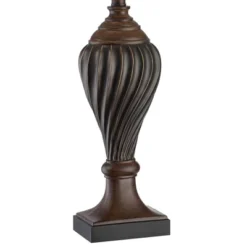 Regency Hill Traditional Table Lamp 28.5" Tall Carved Two Tone Brown Urn Shaped Beige Fabric Shade For Living Room Family Bedroom Bedside 13 Regency Hill Traditional Table Lamp 28.5" Tall Carved Two Tone Brown Urn Shaped Beige Fabric Shade For Living Room Family Bedroom Bedside -Home Decor Store GUEST 4fe85899 dbee 48e3 8d29 2efde21643cd