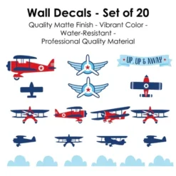 Big Dot Of Happiness Taking Flight - Airplane - Peel And Stick Nursery And Kids Room Vinyl Wall Art Stickers - Wall Decals - Set Of 20 -Home Decor Store GUEST 512c9618 5275 486d bf28 9de1df2580e2