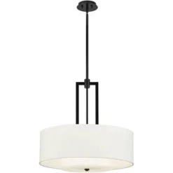 Possini Euro Design Sundry Semi Gloss Black Drum Pendant Chandelier 24" Wide Modern Double Shade 4-Light Fixture For Dining Room Foyer Kitchen Island 17 Possini Euro Design Sundry Semi Gloss Black Drum Pendant Chandelier 24" Wide Modern Double Shade 4-Light Fixture For Dining Room Foyer Kitchen Island -Home Decor Store GUEST 520f41d9 c7a3 40e6 890a 652e0a63a17f