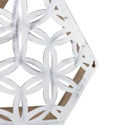 Floral Pattern Wall Shelf Wood & Metal - Foreside Home & Garden 12 Floral Pattern Wall Shelf Wood & Metal - Foreside Home & Garden -Home Decor Store GUEST 5274fd1d 0c80 45cf 8a9e d6cde495b076