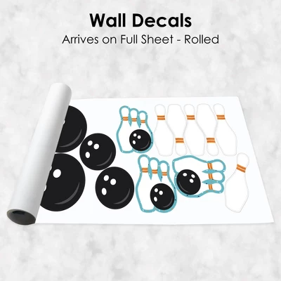 Big Dot Of Happiness Strike Up The Fun - Bowling - Peel And Stick Sports Decor Vinyl Wall Art Stickers - Wall Decals - Set Of 20 6 Big Dot Of Happiness Strike Up The Fun - Bowling - Peel And Stick Sports Decor Vinyl Wall Art Stickers - Wall Decals - Set Of 20 - Image 4