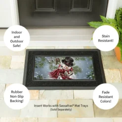 Evergreen Snowman Snuggles Sassafras Switch Puzzle Mat 11.5 X 10 Inches Indoor And Outdoor Decor -Home Decor Store GUEST 52c49623 7391 4fd9 b2e4 fdcf9b59b041