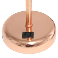 19.5" Bedside Power Outlet Base Metal Table Desk Lamp Rose Gold With White Fabric Shade - Creekwood Home 12 19.5" Bedside Power Outlet Base Metal Table Desk Lamp Rose Gold With White Fabric Shade - Creekwood Home -Home Decor Store GUEST 52d88379 d4df 4749 93fc be1998fd581b