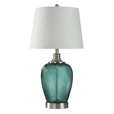 Elyse Oceans Depth Glass Table Lamp Blue - StyleCraft 5 Elyse Oceans Depth Glass Table Lamp Blue - StyleCraft - Image 3