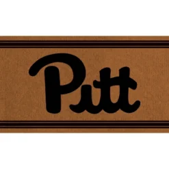 Evergreen University Of Pittsburgh Logo Turf Mat, Brown- 28 X 16 Inches Indoor Outdoor Doormat