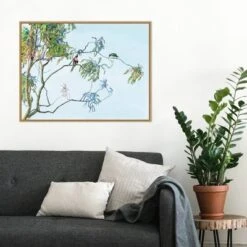 30" X 22" Eucalyptus Tree By Urban Road Framed Canvas Wall Art Light Brown - Amanti Art -Home Decor Store GUEST 5a5f618b 6c83 48e0 a68e acecd5a4edc4