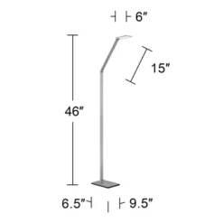 Possini Euro Design Bentley Modern Task Floor Lamp 61" Tall Silver LED Touch On Off Adjustable Head For Living Room Reading Bedroom Office House Home -Home Decor Store GUEST 5acd9afb cd48 46c0 b1f6 0ad88cb90cbe