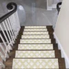 SussexHome Floral Design Cotton Anti-Slip Stair Treads, 9” X 28“