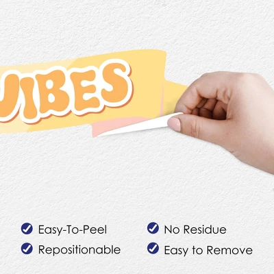 Big Dot Of Happiness Stay Groovy - Peel And Stick Boho Floral Home Decor Vinyl Wall Art Stickers - Wall Decals - Set Of 20 4 Big Dot Of Happiness Stay Groovy - Peel And Stick Boho Floral Home Decor Vinyl Wall Art Stickers - Wall Decals - Set Of 20 - Image 2