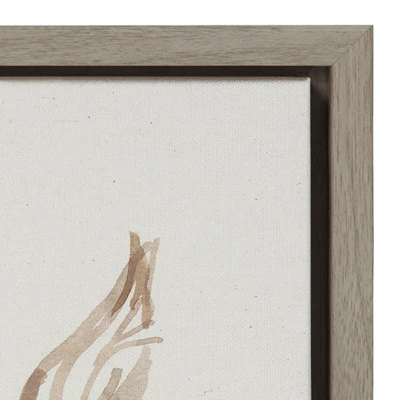 23" X 33" Sylvie Watercolor Alpaca Framed Canvas Wall Art By Patricia Shaw Gray - Kate And Laurel 4 23" X 33" Sylvie Watercolor Alpaca Framed Canvas Wall Art By Patricia Shaw Gray - Kate And Laurel - Image 2