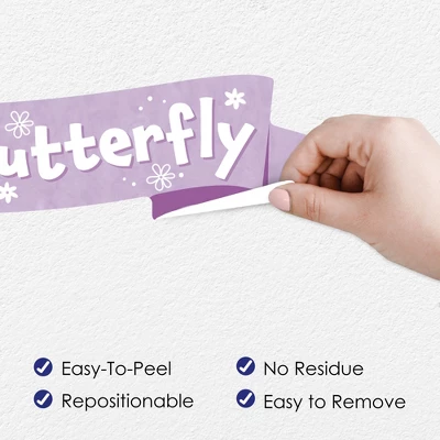 Big Dot Of Happiness Beautiful Butterfly - Peel And Stick Floral Birthday Party Decoration - Wall Decals Backdrop 4 Big Dot Of Happiness Beautiful Butterfly - Peel And Stick Floral Birthday Party Decoration - Wall Decals Backdrop - Image 2