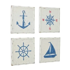 Set Of 4 Metal Sail Boat Speckled Wall Decors With Anchor Compass And Ship Wheel Cream - Olivia & May 11 Set Of 4 Metal Sail Boat Speckled Wall Decors With Anchor Compass And Ship Wheel Cream - Olivia & May -Home Decor Store GUEST 5e0f17a0 3371 4027 b0ef 8cb11b4a0f46