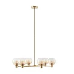 Blaire 6-light Ombre Globe Chandelier Antique Brass/Amber - Ink+Ivy -Home Decor Store GUEST 62916522 caeb 4356 9b60 bf6aef98c653