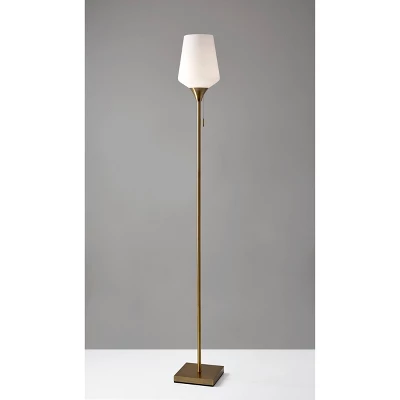 Roxy Floor Lamp Brass - Adesso 3 Roxy Floor Lamp Brass - Adesso