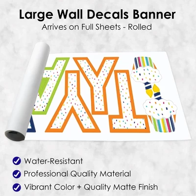 Big Dot Of Happiness Cheerful Happy Birthday - Peel And Stick Colorful Birthday Party Large Banner Wall Decals - Happy Birthday 6 Big Dot Of Happiness Cheerful Happy Birthday - Peel And Stick Colorful Birthday Party Large Banner Wall Decals - Happy Birthday - Image 4