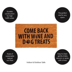 Evergreen Come Back With Wine And Dog Treats Indoor Outdoor Doormat 1'4"x2'4" Brown -Home Decor Store GUEST 635990da 2e1f 463c bf13 079caf642b98