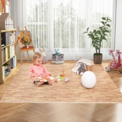 Costway 12 Tiles Wood Grain EVA Foam Floor Mats Interlocking W/Borders 24" Natural 13 Costway 12 Tiles Wood Grain EVA Foam Floor Mats Interlocking W/Borders 24" Natural -Home Decor Store GUEST 643102dc 5bcf 40b4 8fec 7978f2574d20