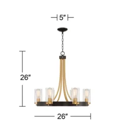 Stiffel Ferrers Dark Bronze Gold Chandelier 26" Wide Clear Glass Shade 6-Light Fixture For Dining Room House Foyer Kitchen Island Entryway Bedroom 17 Stiffel Ferrers Dark Bronze Gold Chandelier 26" Wide Clear Glass Shade 6-Light Fixture For Dining Room House Foyer Kitchen Island Entryway Bedroom -Home Decor Store GUEST 6512f7e2 7f6c 4a16 9477 5ad1c511c461
