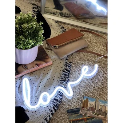 Amped Co 16 X 8 Inches Love LED Wall Decor Sign Indoor Room Decor Sign, White 6 Amped Co 16 X 8 Inches Love LED Wall Decor Sign Indoor Room Decor Sign, White - Image 4