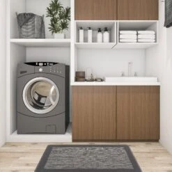 World Rug Gallery Textline Bordered Anti-Fatigue Standing Mat -Home Decor Store GUEST 6630d478 53a5 4328 a714 41322f3acb58