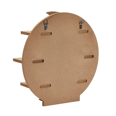 Brown Wooden Moon Shelf, Rustic Wall Home Decor, Crystal Holder For Stones Display And Essential Oils (12 X 12 X 3 In) 8 Brown Wooden Moon Shelf, Rustic Wall Home Decor, Crystal Holder For Stones Display And Essential Oils (12 X 12 X 3 In) - Image 6