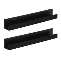 24" X 3.3" 2pc Decorative Wall Shelf Set Black - Uniek 8 24" X 3.3" 2pc Decorative Wall Shelf Set Black - Uniek -Home Decor Store GUEST 68908e4c 3daa 41bd 8b93 c316ce39f913