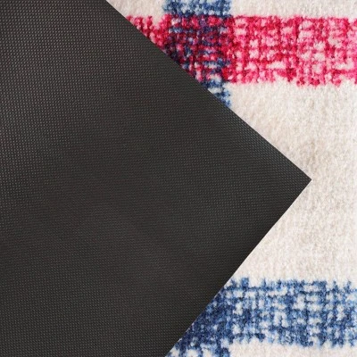 2'x3' ColorStar Sketch Plaid Door Mat White - Bungalow Flooring 7 2'x3' ColorStar Sketch Plaid Door Mat White - Bungalow Flooring - Image 5