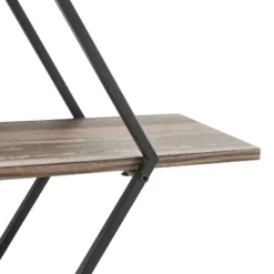 3-Tier Antigua Crossed Double Diamond Wall Shelf Unit Black/Rustic - Danya B. -Home Decor Store GUEST 6a1ced27 6236 4aa3 9ea2 26a96b9a5ab8