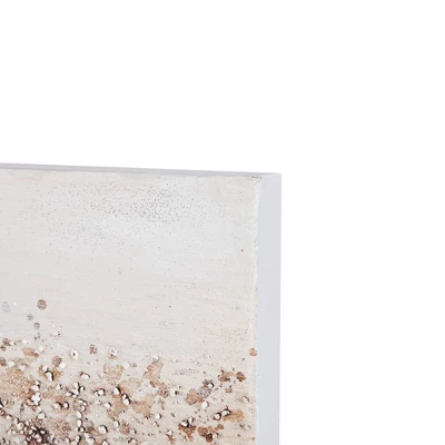 (Set Of 3) 15" X 35" Twilight Mystere Hand Brush Embellished Canvas Blush/Grey 7 (Set Of 3) 15" X 35" Twilight Mystere Hand Brush Embellished Canvas Blush/Grey - Image 5