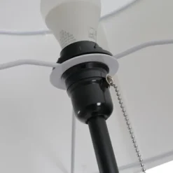 HOMCOM 59.75" Tripod Floor Lamp With Pull Chain Standing, Fabric Lampshade E26 Lamp Holder Steel For Living Room, Bedroom, Office -Home Decor Store GUEST 6d898d3d 9991 44cc 9ee8 07f3db77ed47