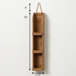 Sullivans Rustic Wooden Wall Shelf Decor 26"H Brown 7 Sullivans Rustic Wooden Wall Shelf Decor 26"H Brown -Home Decor Store GUEST 6d9df8bd d580 4b3e abbf 3b909afe8f40