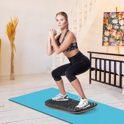 Costway Anti Fatigue Wobble Balance Board Mat W/ Massage Points For Standing Desk Workout 10 Costway Anti Fatigue Wobble Balance Board Mat W/ Massage Points For Standing Desk Workout - Image 8