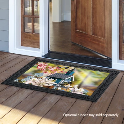 Peaceful Birdhouse Spring Doormat Floral Indoor Outdoor 30" X 18" Briarwood Lane 4 Peaceful Birdhouse Spring Doormat Floral Indoor Outdoor 30" X 18" Briarwood Lane - Image 2
