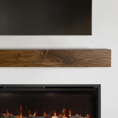 Modern Ember Boone Wood Fireplace Mantel Shelf With Tall Boxed Design 4 Modern Ember Boone Wood Fireplace Mantel Shelf With Tall Boxed Design - Image 2
