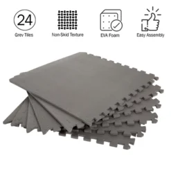 Foam Flooring Tiles 24-Pack Interlocking EVA Foam Pieces Non-Toxic Floor Padding For Playroom Gym Or Basement By Stalwart (Gray) 10 Foam Flooring Tiles 24-Pack Interlocking EVA Foam Pieces Non-Toxic Floor Padding For Playroom Gym Or Basement By Stalwart (Gray) -Home Decor Store GUEST 6e711ccf 1fac 49cc a1ac d71b020a5a99