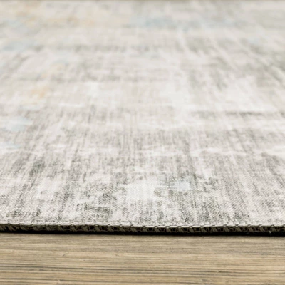 2'x8' Runner Marcel Distressed Abstract Area Rug Gray/Gold - Captiv8e Designs 5 2'x8' Runner Marcel Distressed Abstract Area Rug Gray/Gold - Captiv8e Designs - Image 3