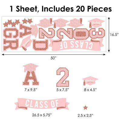 Big Dot Of Happiness Rose Gold Class Of 2023 Graduation Party Wall Decals Set Of 20 8 Big Dot Of Happiness Rose Gold Class Of 2023 Graduation Party Wall Decals Set Of 20 - Image 6