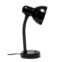 14.25" Traditional Fundamental Metal Desk Task Lamp And Bowl Shaped Shade With Flexi Gooseneck Black - Creekwood Home -Home Decor Store GUEST 70948efd 0463 41c1 b9f2 d3963ca0959c