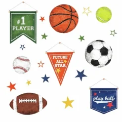 Sports Balls Peel And Stick Wall Decal - RoomMates -Home Decor Store GUEST 716bfc01 2542 4ef7 81ed 1e62cb85d829