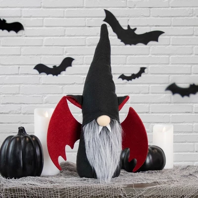 Northlight 17" Black And Red Halloween Boy Gnome With Bat Wings 3 Northlight 17" Black And Red Halloween Boy Gnome With Bat Wings